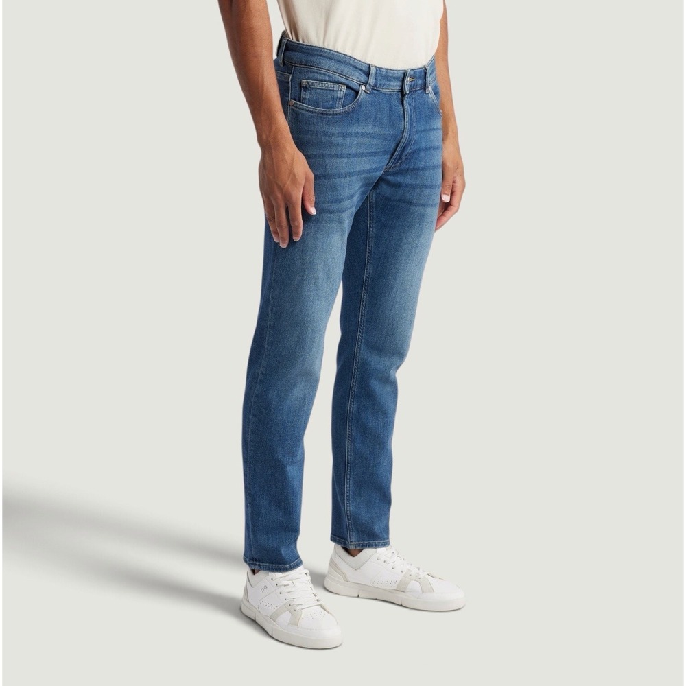 Peter Millar Crown Crafted True Blue Wash Five Pocket Straight Leg Jeans 36 X 32